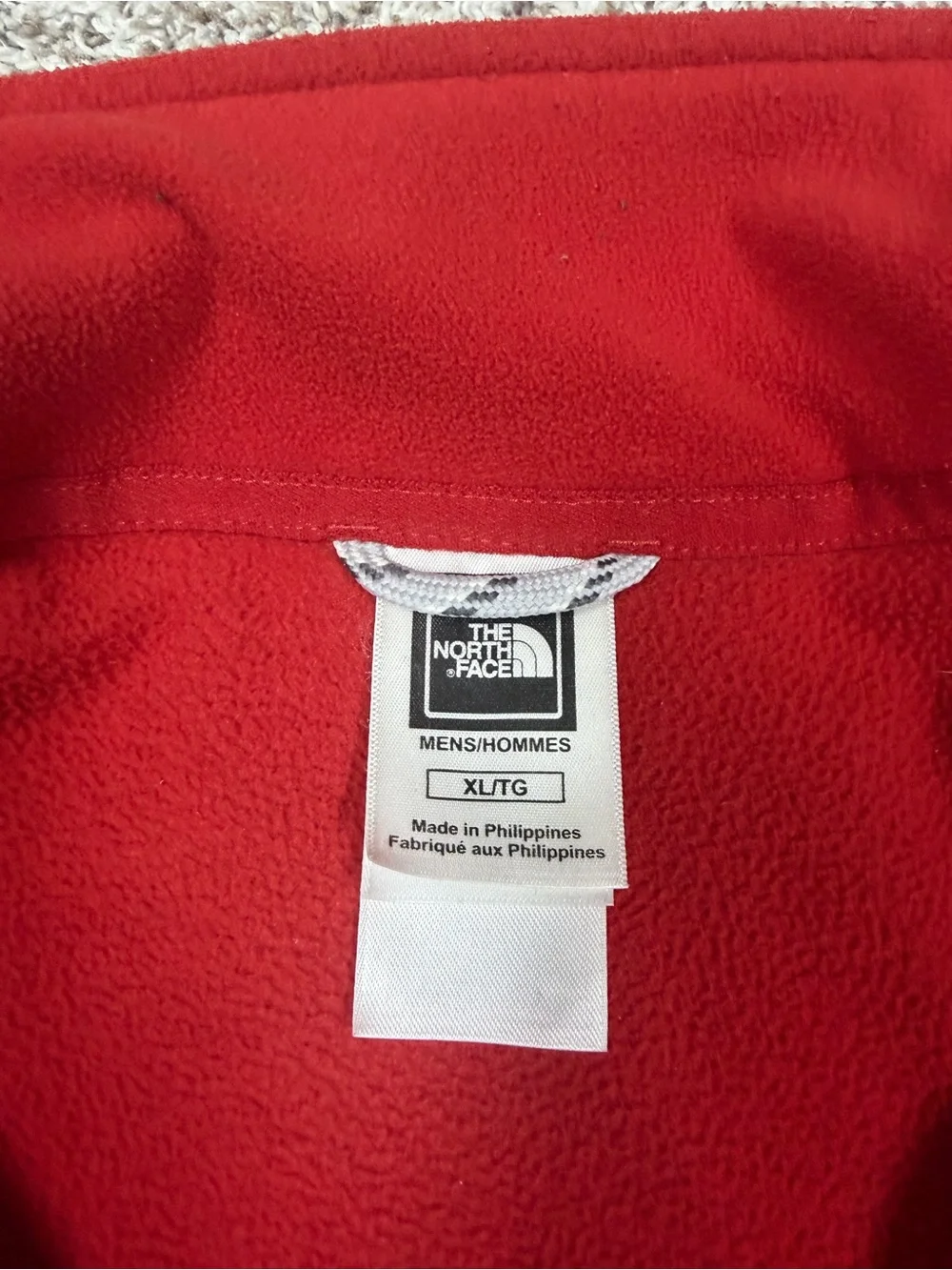 The North Face Bright Red Fleece Half-Zip Pullover